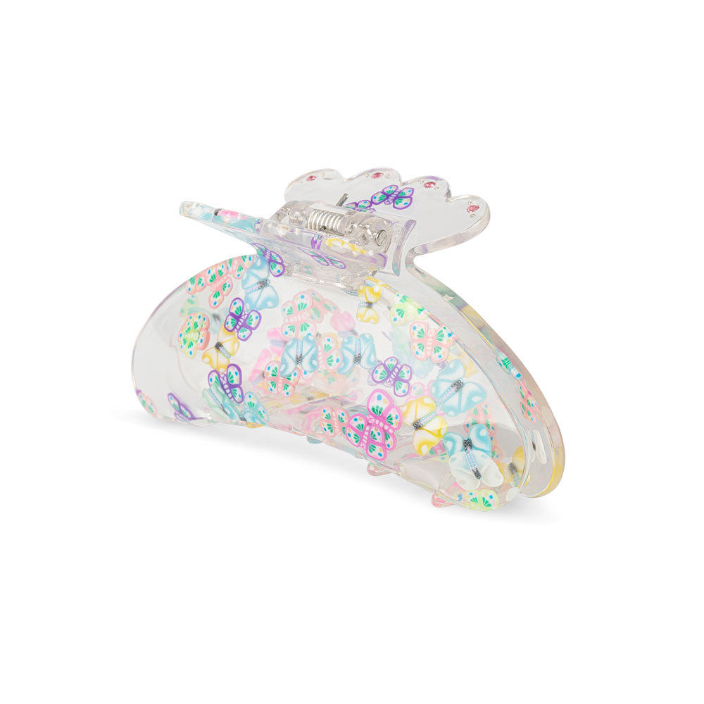 HELLE TRANSPARENT BIG HÅRKLEMME BUTTERFLY